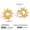 Wholesale Women's Highend Geometric Stainless Steel Electroplated Earrings