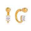 Wholesale Women's Highend Geometric Stainless Steel Electroplated Earrings