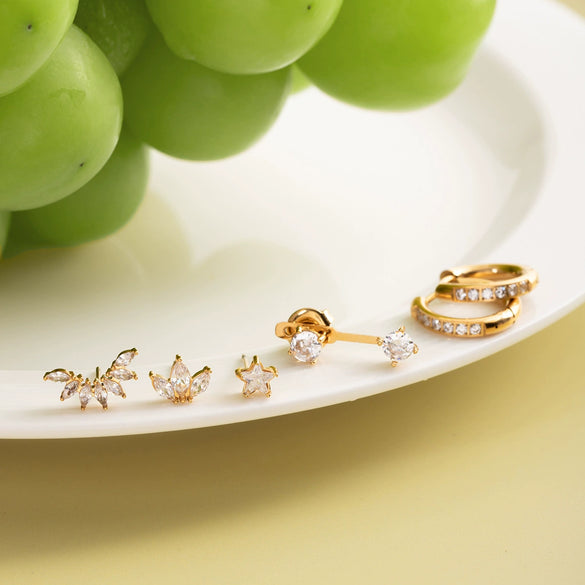 Wholesale Women's Highend Geometric Stainless Steel Electroplated Earrings