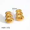 Wholesale Women's Highend Geometric Stainless Steel Electroplated Earrings