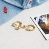 Wholesale Women's Highend Geometric Stainless Steel Electroplated Earrings