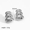 Wholesale Women's Highend Geometric Stainless Steel Electroplated Earrings