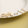 Wholesale Women's Highend Geometric Stainless Steel Electroplated Earrings