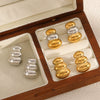 Wholesale Women's Highend Geometric Stainless Steel Electroplated Earrings