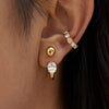 Wholesale Women's Highend Geometric Stainless Steel Electroplated Earrings