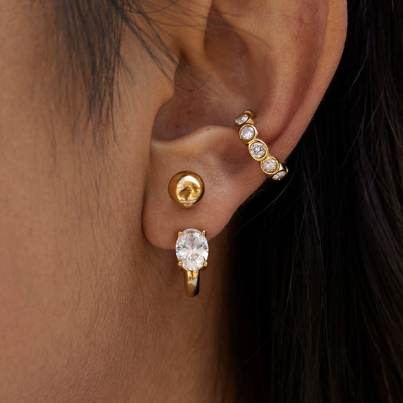 Wholesale Women's Highend Geometric Stainless Steel Electroplated Earrings