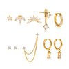 Wholesale Women's Highend Geometric Stainless Steel Electroplated Earrings