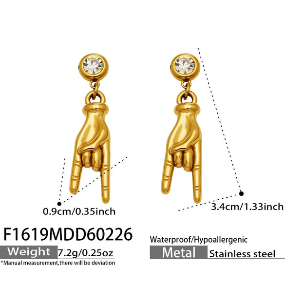 Wholesale Women's Highend Geometric Stainless Steel Electroplated Jewelry Earrings And Pendants