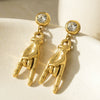 Wholesale Women's Highend Geometric Stainless Steel Electroplated Jewelry Earrings And Pendants