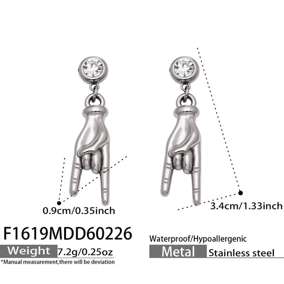 Wholesale Women's Highend Geometric Stainless Steel Electroplated Jewelry Earrings And Pendants