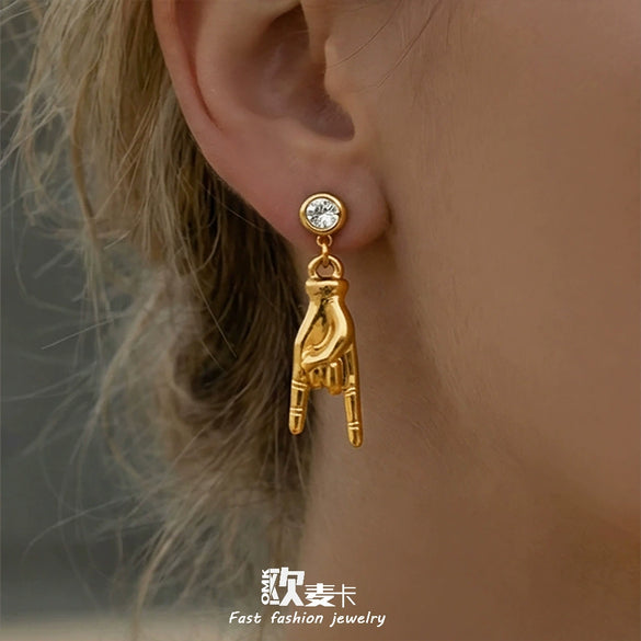 Wholesale Women's Highend Geometric Stainless Steel Electroplated Jewelry Earrings And Pendants