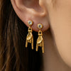 Wholesale Women's Highend Geometric Stainless Steel Electroplated Jewelry Earrings And Pendants