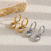 Wholesale Women's Highend Geometric Stainless Steel 18K Gold Plated Earrings