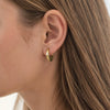 Wholesale Women's Highend Geometric Stainless Steel 18K Gold Plated Marquise Zircon Earrings With Pvd Furnace Vacuum Real Gold Plating