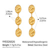 Wholesale Women's Highend Geometric Stainless Steel Oval Tassel Earrings With Vacuum Real Gold Plating
