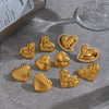 Wholesale Women's Highend Heart Shape Earrings With Pvd Furnace Vacuum Real Gold Plating Stainless Steel Ear Needles