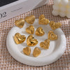 Wholesale Women's Highend Heart Shape Earrings With Pvd Furnace Vacuum Real Gold Plating Stainless Steel Ear Needles