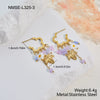 Wholesale Women's Highend Jewelry Set Stainless Steel 18K Gold Electroplated Floral Heart Drop Bell Pendant Necklace Bracelet Earrings