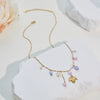Wholesale Women's Highend Jewelry Set Stainless Steel 18K Gold Electroplated Floral Heart Drop Bell Pendant Necklace Bracelet Earrings