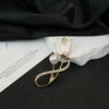 Wholesale Women's Highend Light Luxury Zinc Alloy Flower Brooch With Electroplating Antiexposure For Clothing Accessories