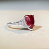 Wholesale Women's Highend Love Ring 925 Sterling Silver Heart Pattern Electroplated Jewelry