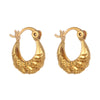 Wholesale Women's Highend Luxury Niche Geometric Copper Alloy Goldplated Earrings