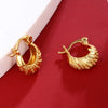 Wholesale Women's Highend Luxury Niche Geometric Copper Alloy Goldplated Earrings