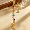 Wholesale Women's Highend Minimalist Geometric Star And Moon Alloy Electroplated Earring Set