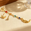 Wholesale Women's Highend Minimalist Geometric Star And Moon Alloy Electroplated Earring Set