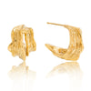 Wholesale Women's Highend Minimalist Geometric Wave Stainless Steel Electroplated Earrings