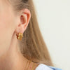 Wholesale Women's Highend Minimalist Geometric Wave Stainless Steel Electroplated Earrings
