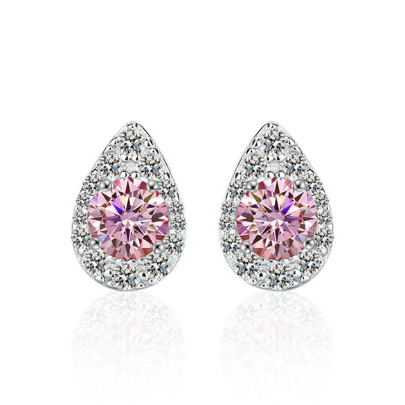 Wholesale Women's Highend Moissanite Drop Shape 925 Sterling Silver Earrings
