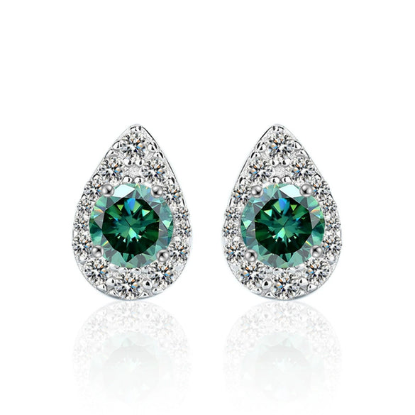 Wholesale Women's Highend Moissanite Drop Shape 925 Sterling Silver Earrings