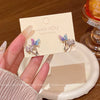 Wholesale Women's Highend Niche Design Copper Flower Butterfly Earrings With Electroplating