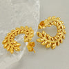 Wholesale Women's Highend Niche Design 316L Stainless Steel Flower Earrings With Electroplating
