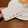 Wholesale Women's Highend Niche Simple Geometric Heart Bow Drop Shape Copper 925 Silver Needle Zircon Pearl Earrings Jewelry