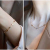 Wholesale Women's Highend Nonfading Jewelry Necklace And Bracelet Made Of Stainless Steel With Plants Flowers Pattern And Electroplating Design