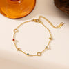 Wholesale Women's Highend Nonfading Jewelry Necklace And Bracelet Made Of Stainless Steel With Plants Flowers Pattern And Electroplating Design