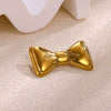 Wholesale Women's Highend Retro Elegant Bow Tie Starfish Stainless Steel Brooch Inlaid With Gold Accessories