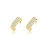 Wholesale Women's Highend Retro Exaggerated Cold Style Geometric Copper Earrings And Ear Buckles With Zirconia
