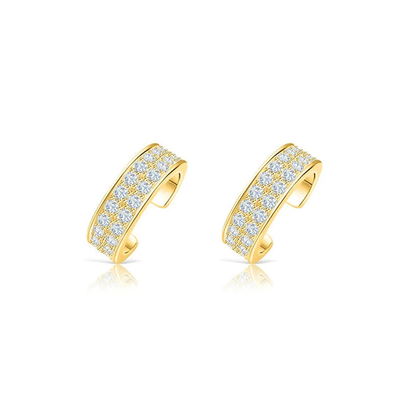 Wholesale Women's Highend Retro Exaggerated Cold Style Geometric Copper Earrings And Ear Buckles With Zirconia