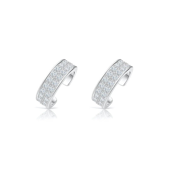 Wholesale Women's Highend Retro Exaggerated Cold Style Geometric Copper Earrings And Ear Buckles With Zirconia