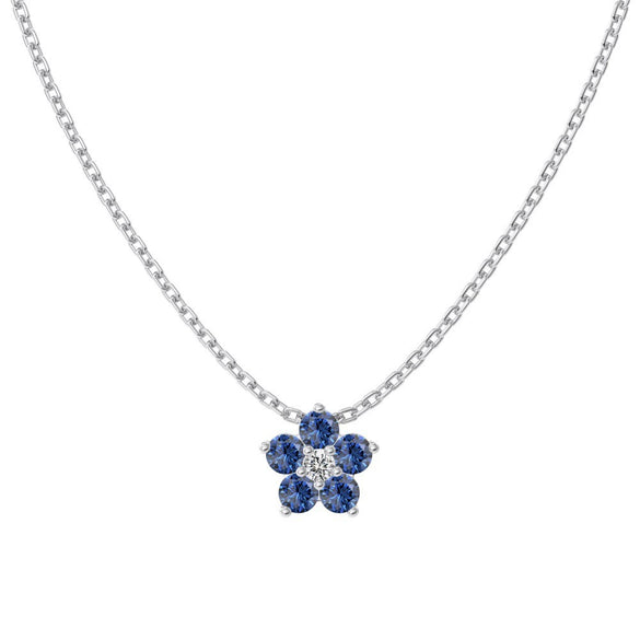 Wholesale Women's Highend S925 Sterling Silver Clavicle Chain With Flower And Oval Shaped Pendant And Electroplating