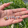 Wholesale Women's Highend S925 Sterling Silver Clavicle Chain With Flower And Oval Shaped Pendant And Electroplating