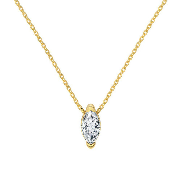 Wholesale Women's Highend S925 Sterling Silver Clavicle Chain With Flower And Oval Shaped Pendant And Electroplating