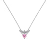 Wholesale Women's Highend S925 Sterling Silver Clavicle Chain With Flower And Oval Shaped Pendant And Electroplating