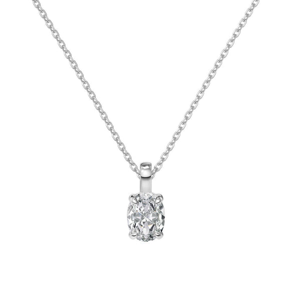 Wholesale Women's Highend S925 Sterling Silver Clavicle Chain With Flower And Oval Shaped Pendant And Electroplating