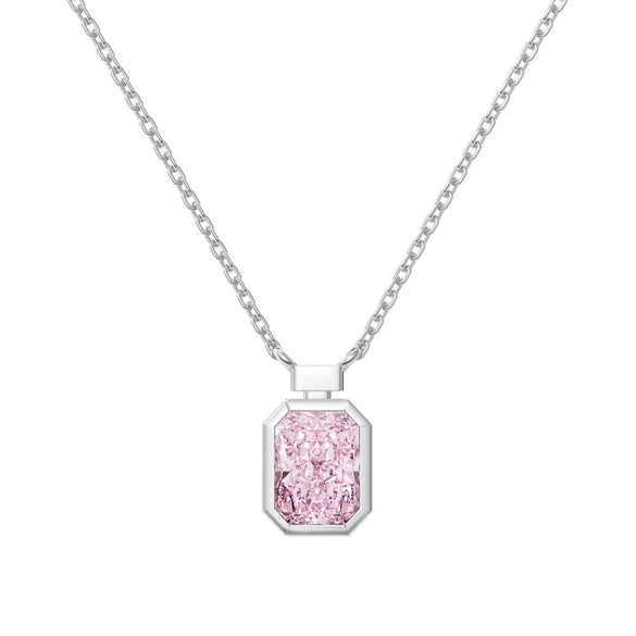 Wholesale Women's Highend S925 Sterling Silver Clavicle Chain With Flower And Oval Shaped Pendant And Electroplating