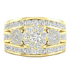 Wholesale Women's Highend Shining Geometric Copper Ring With Zirconia