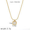 Wholesale Women's Highend Stainless Steel And Titanium Steel Necklace With Geometric Pendant And Bamboo Chain Electroplated
